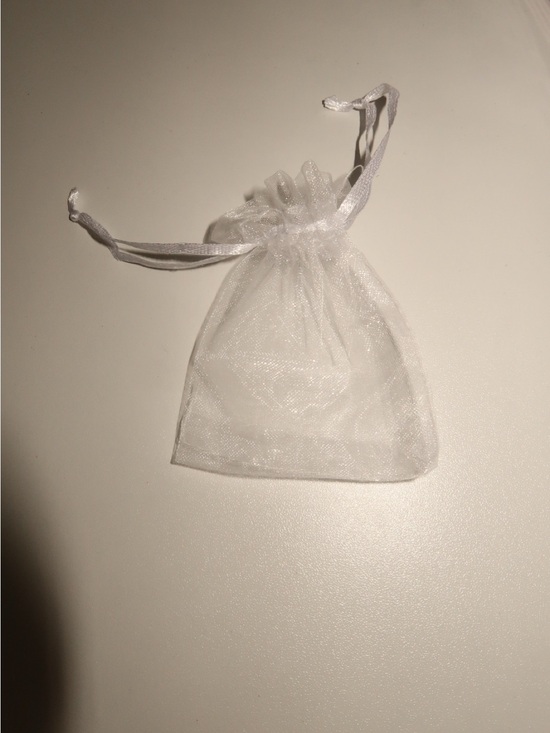 Other - Sheer White Organza Drawstring Bag